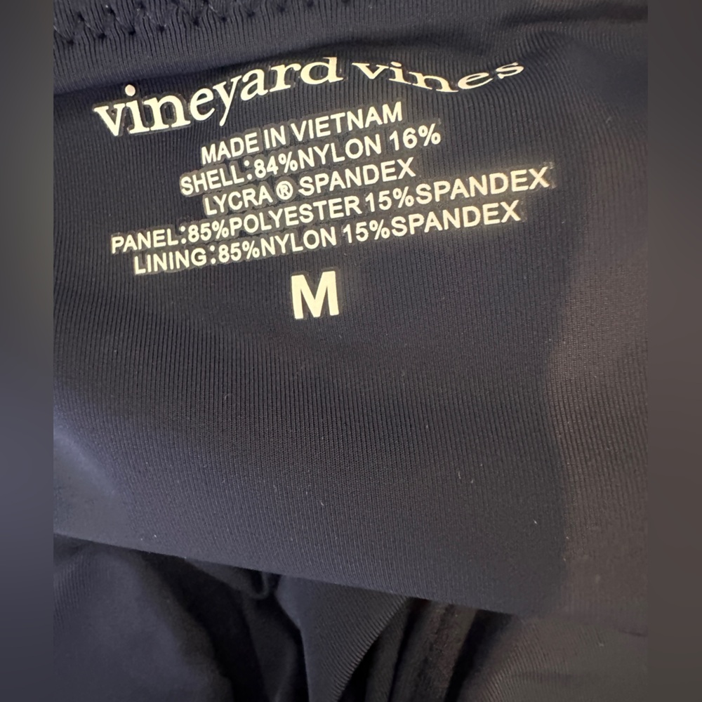 Vineyard Vines Navy White One Piece Swimsuit Underwire Bustier Size M - Picture 4 of 6